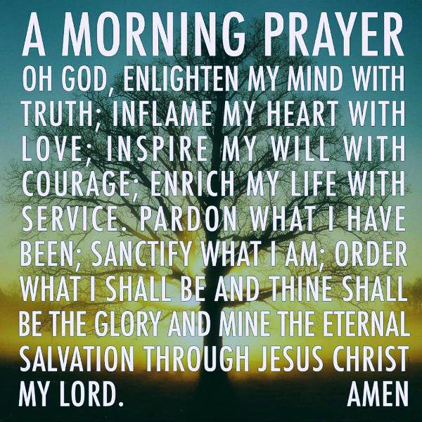 A Morning Prayer Oh God