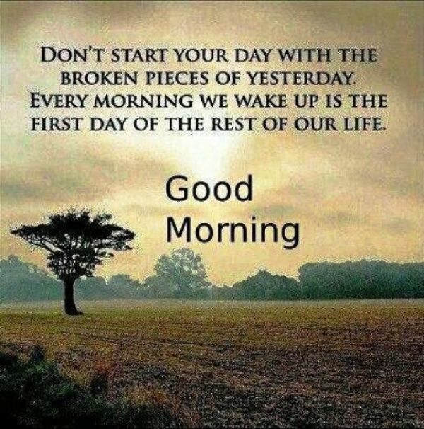 Dont Start Your Day With The Broken Pieces
