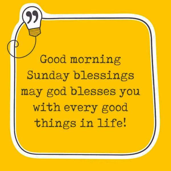 Good Morning Sunday Blessings