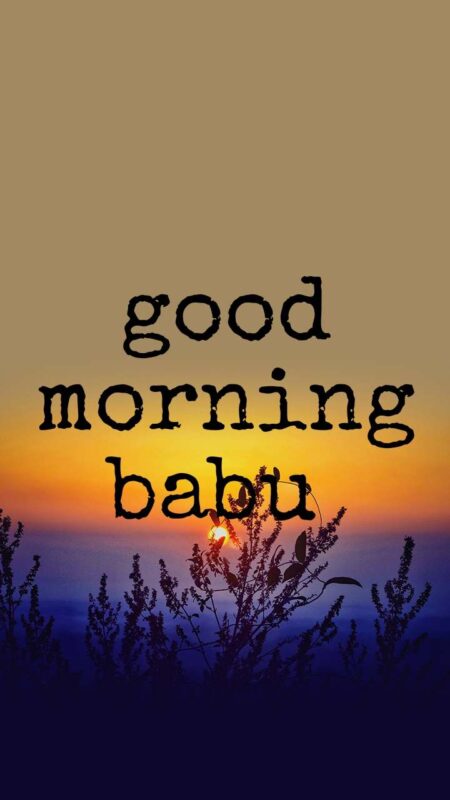 Wonderful Good Morning Babu