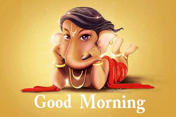 Bal Ganesh Gud Morning Photo