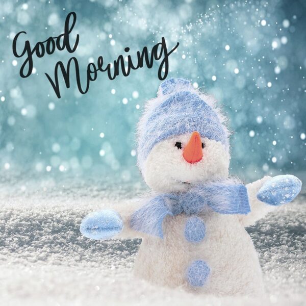Cool Winter Good Morning Snowman