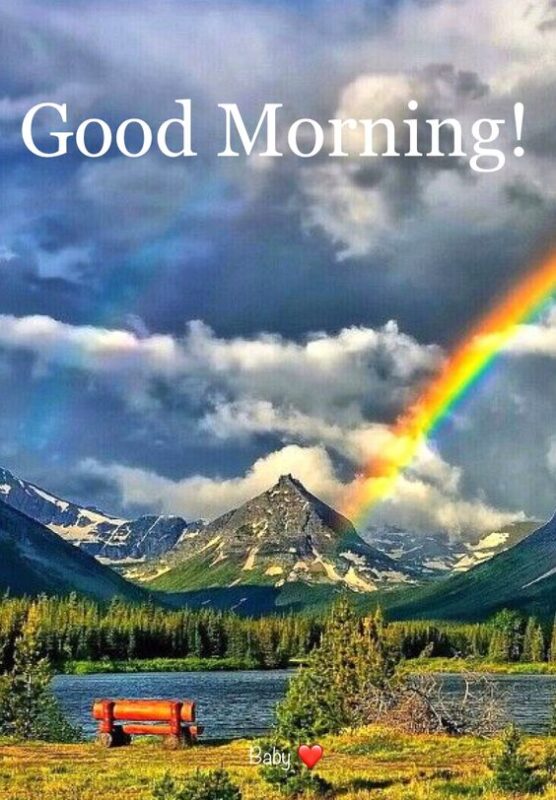 Fantastic Good Morning Rainbow Pic