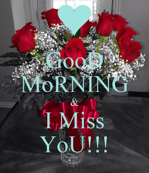 Good Morning I Miss You Have A Wonderful Day Pic