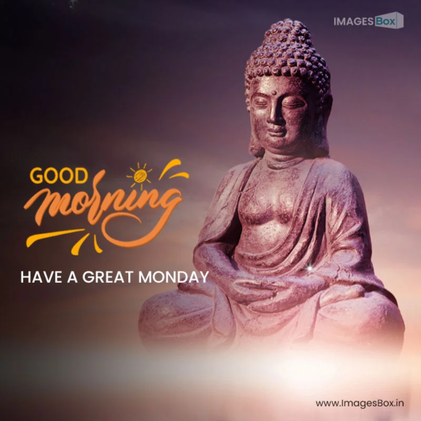 Monday God Good Morning Buddha Statue Sitting Meditation Pose