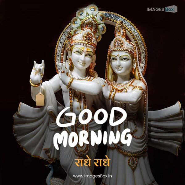 Radhe Radhe Good Morning Radhakrishna Beautiful Statue Image Hd