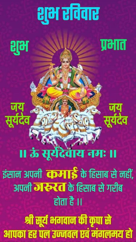 Surya Dev Good Morning Shubh Ravivar Images