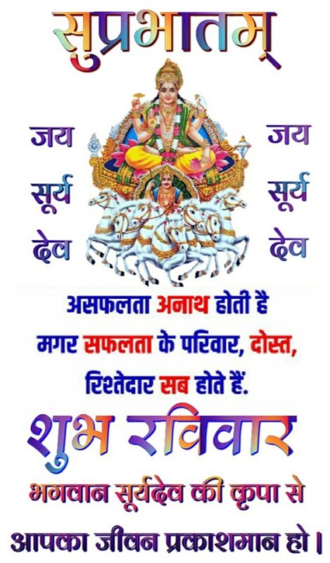 Surya Dev Shubh Ravivar Good Morning Images Photos In Hindi